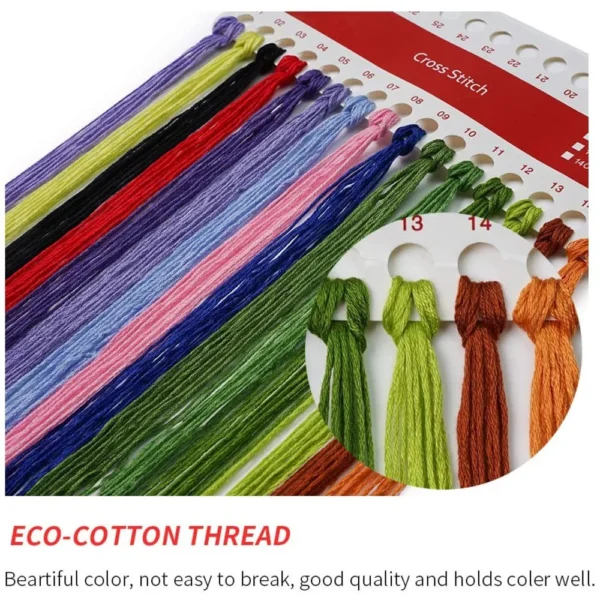 Embroidery Kits - Flower Tree DMC Thread DIY - Image 2