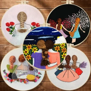 Embroidery Kits - Cute Girl DIY Needlework