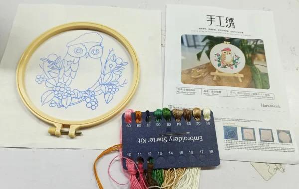 Embroidery Kits for Beginners - Cartoon Owl Cross Stitch - Image 6