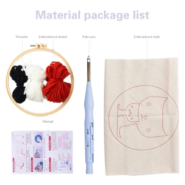 Embroidery Kits: Santa Claus Punch Needle & Yarn - Image 4
