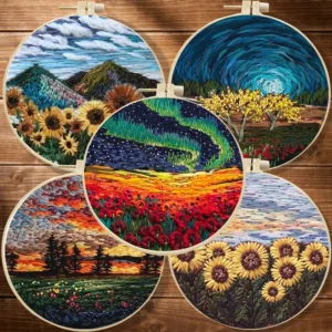 Embroidery Kits: Scenery Pattern Cross Stitch Set