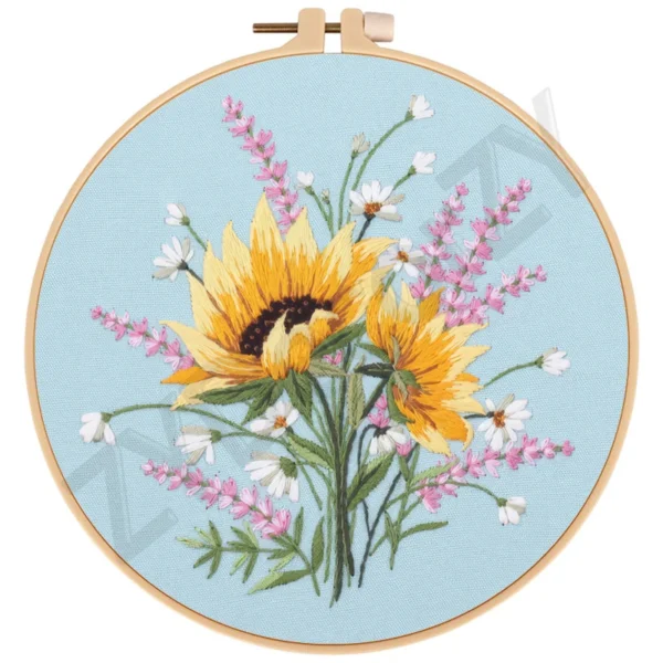 Embroidery Kits: DIY Cross Stitch Set with Hoop - Image 4