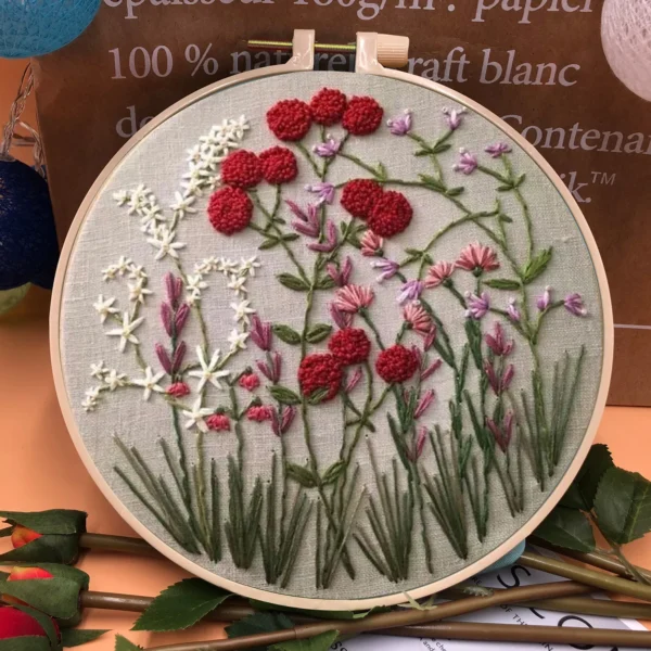Embroidery Kits for Beginners, Floral 3D Cross Stitch - Image 6