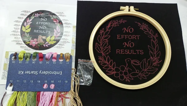 Embroidery Kits for Beginners - Flower Wreath Cross Stitch Kit - Image 5