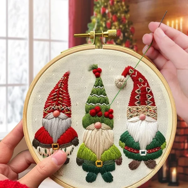 Embroidery Kits Christmas Tree Santa Claus Craft Starter Kit