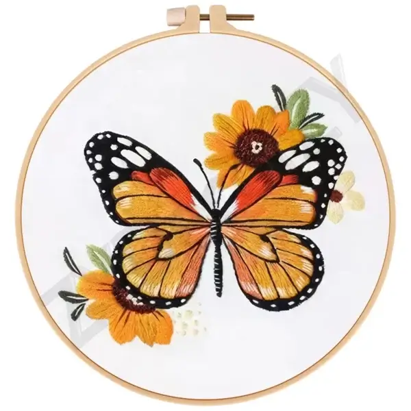 Embroidery Kits Diy Cross Stitch Hoop Frame Patterns Supplies - Image 3