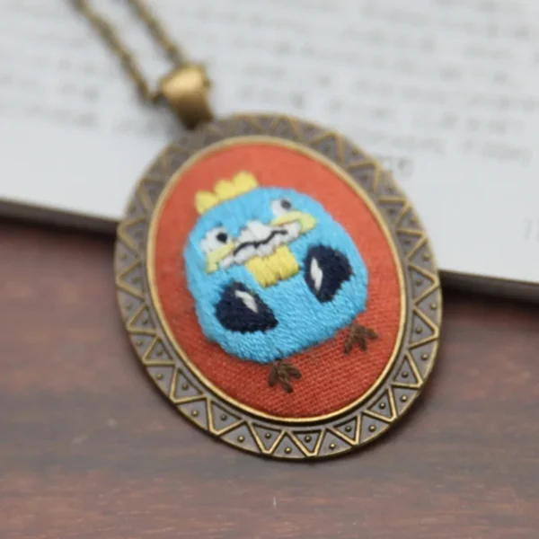 Embroidery Kits: DIY Pendant Cross Stitch Necklace Kit - Image 6