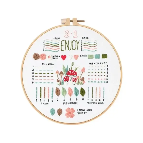 Embroidery Kits Beginner Sets Stamped Cross Stitch Tools Included - Image 6