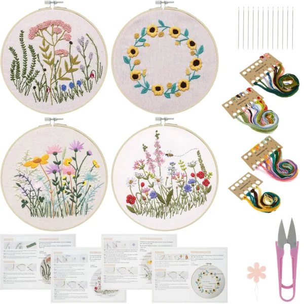 Embroidery Kits Beginner DIY Cross Stitch Patterns Crafts