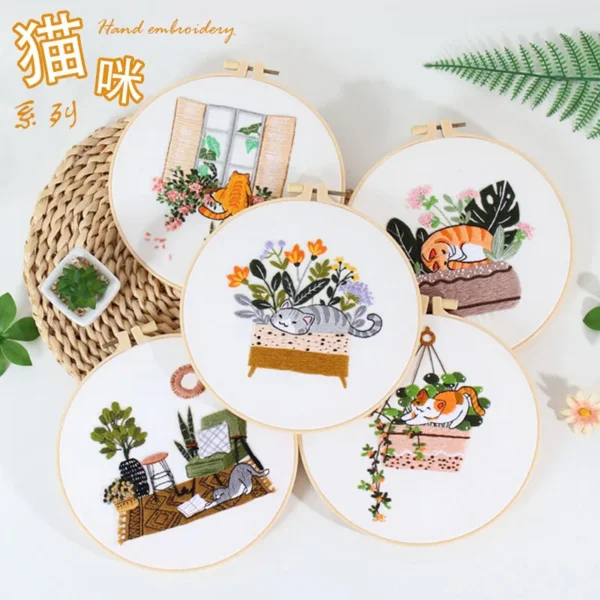 Embroidery Kits - Cat DIY Cross Stitch for Beginners - Image 6