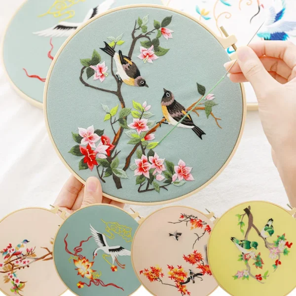 Embroidery Kits: Birds Pattern for DIY Beginners