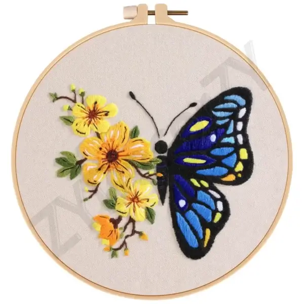 Embroidery Kits Diy Cross Stitch Hoop Frame Patterns Supplies - Image 5