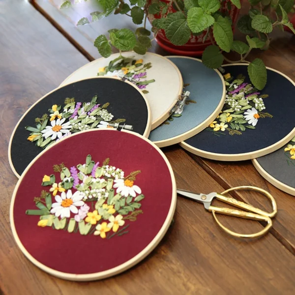 Embroidery Kits for Beginners – Ribbon Stitch Practice - Image 2