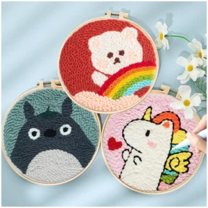 Embroidery Kits for Beginners with Yarn & Wool for DIY