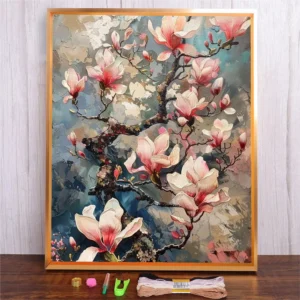 Embroidery Kits - Flower Tree DMC Thread DIY