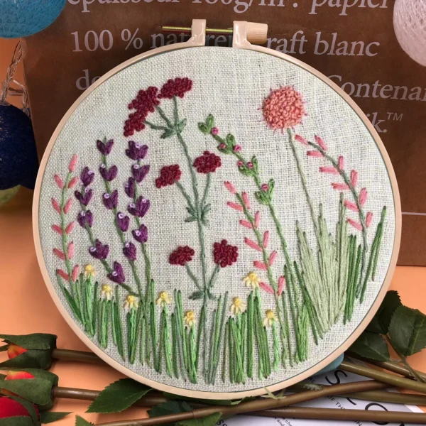 Embroidery Kits for Beginners, Floral 3D Cross Stitch - Image 5