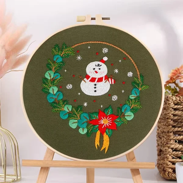 Embroidery Kits Snowman DIY Starter Set - Image 3