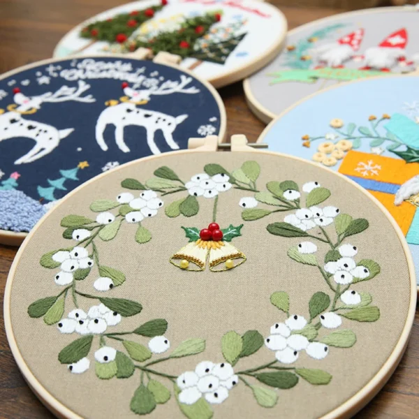 Christmas Embroidery Kits, DIY Cross Stitch Sewing Art
