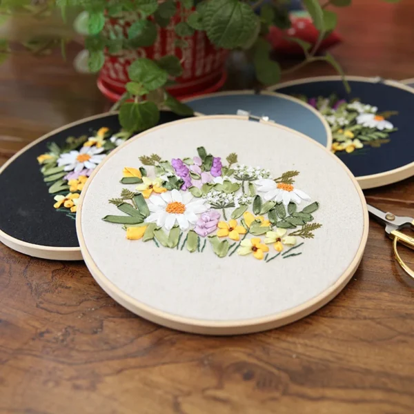 Embroidery Kits for Beginners – Ribbon Stitch Practice - Image 3