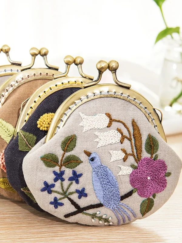 Embroidery Kits: Coin Purse Cross Stitch Set - Image 3
