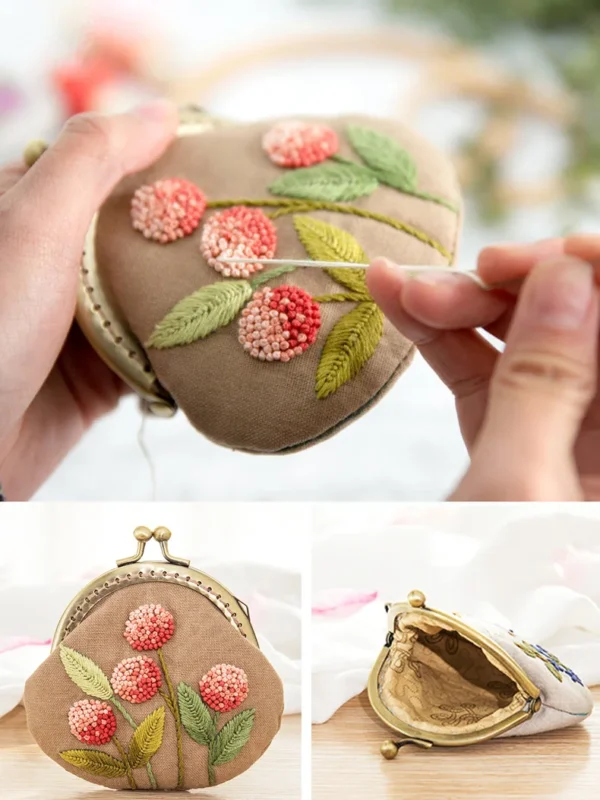 Embroidery Kits: Coin Purse Cross Stitch Set - Image 2
